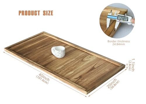Extra Large Long Rectangle Ottoman Table Tray 40"x20"