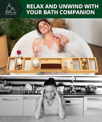 Premium Foldable Bathtub Tray Caddy