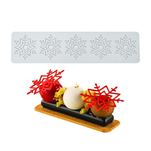 Silicone Mold 3D Hollow Out Lace Mold 3D Cake Christmas Snowflakes Silicone Mould Fondant Chocolate Stencil Border Bakeware Cake Decorating