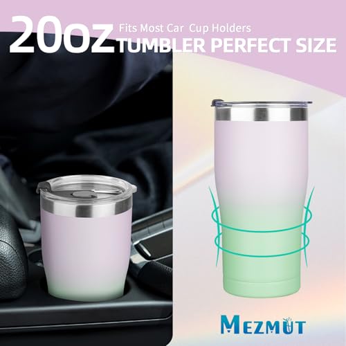 20oz Insulated Tumbler with Lid Straw Travel Coffee Mug Cup