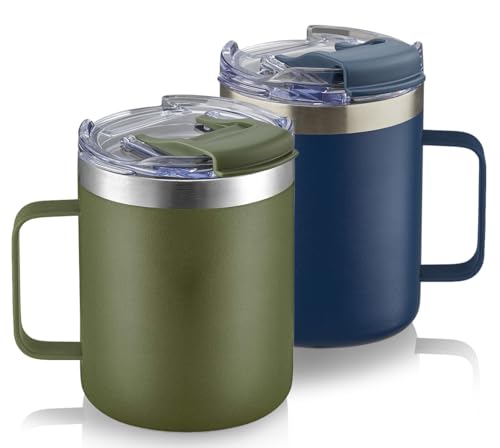 12oz Insulated Travel Coffee Mug with Handle