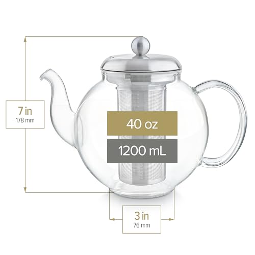 Heritage Borosilicate Glass Teapot