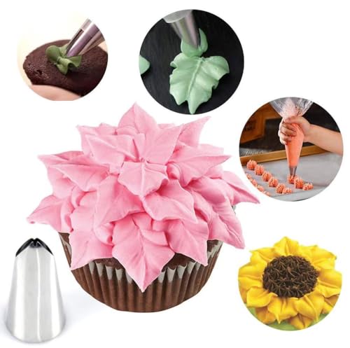 6 Pcs Leaf Piping Icing Nozzle (6 Count)