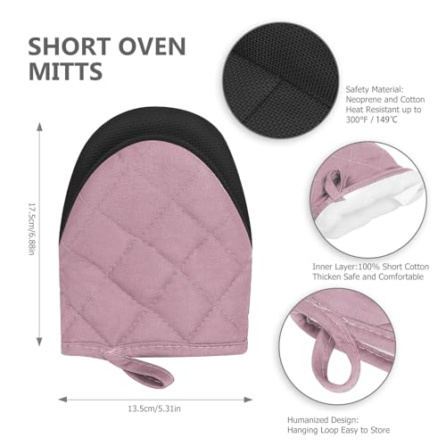 1 Pair Short Oven Mitts