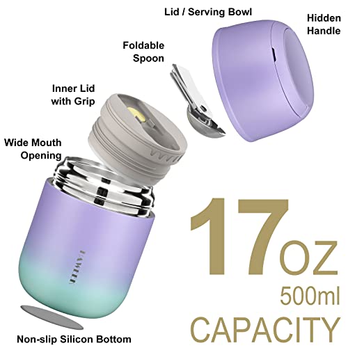 17oz Insulated Food Jar with Spoon
