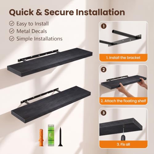 Floating Wall Shelves (2 Count)