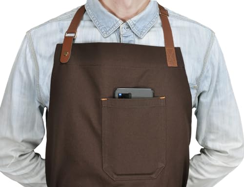 Mens Womens Chef Cooking Kitchen Apron with Pockets