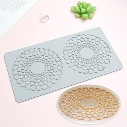 Hollow Round Circular Design Lace Mat Chocolate Fondant Mold DIY Sugar Craft Silicone Pad Cake Decorating Tools Kitchen Bakeware