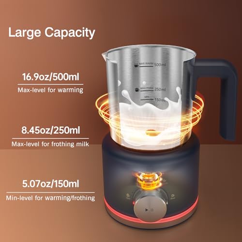 Milk Frother 4 in 1 Electric Milk Steamer
