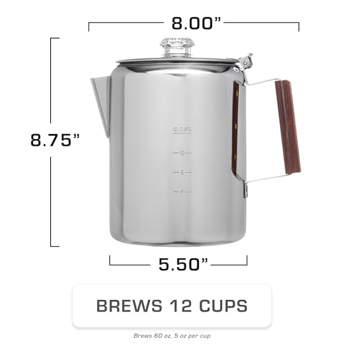 Bozeman Percolator Coffee Pot (12 Count)