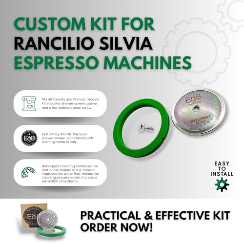 Custom Tune Up Kit 3in1 for Rancilio Silvia. IMS Nanotech Reinforced Screen SRT200NT