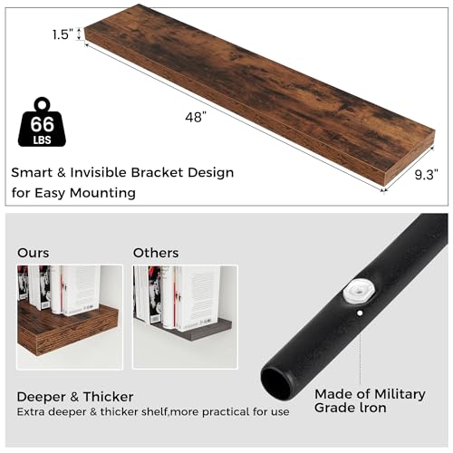 Floating Shelves for Wall (2 Count)
