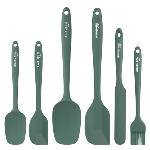 6 Pieces Silicone Spatula Set with Silicone Brush (6 Count)