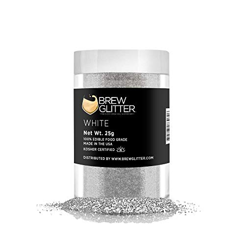 White BREW GLITTER Edible Glitter For Drinks