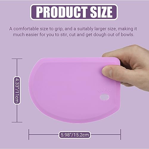 Silicone Bowl Scraper Flexible Curved Edge Dough Scraper Baking Bread