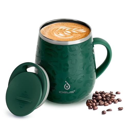 16 oz Insulated Coffee Mug with Lid and Handle