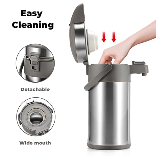 OJOJ 4L 133OZ Thermal Coffee Carafe with Pump