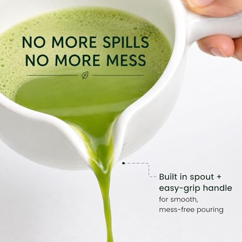HAPPY PATH & CO Patented Matcha Bowl Set with Handle & Spout