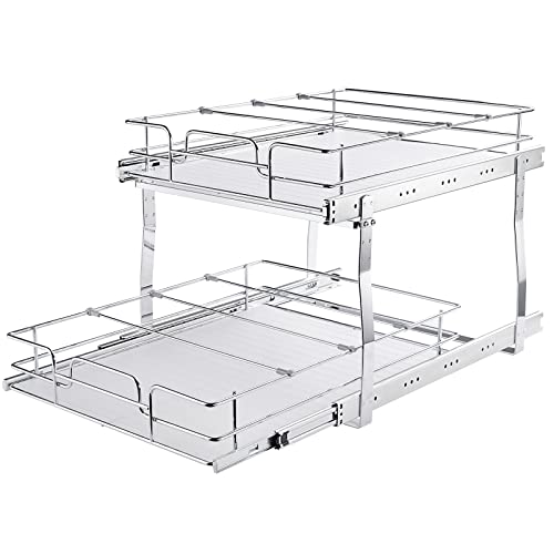 2 Tier 20"Wx21.2"Dx15.2"HPull Out Cabinet Organizer