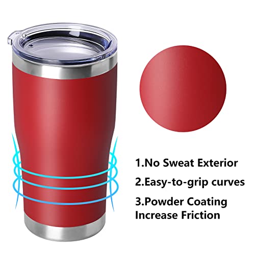 20oz Tumbler with Lid Stainless Steel Tumblers Bulk (8 Count)
