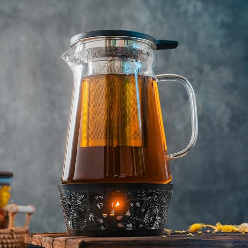 Elegant Glass Teapot with Built