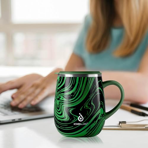 16 oz Insulated Coffee Mug with Lid and Handle