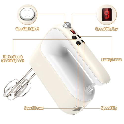 9 Speed Digital Hand Mixer Electric
