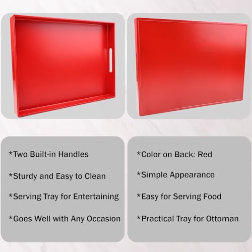 Red Serving Tray for Coffee Table