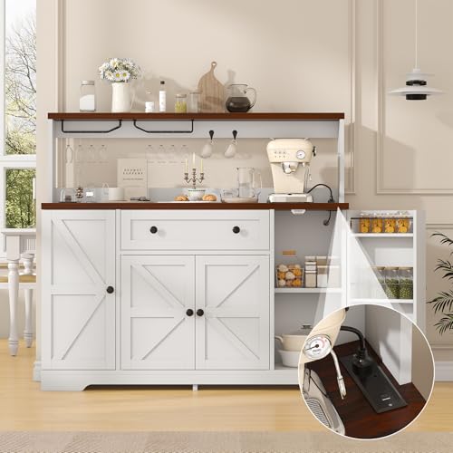 Hutch Storage Buffet Cabinet with Drawers