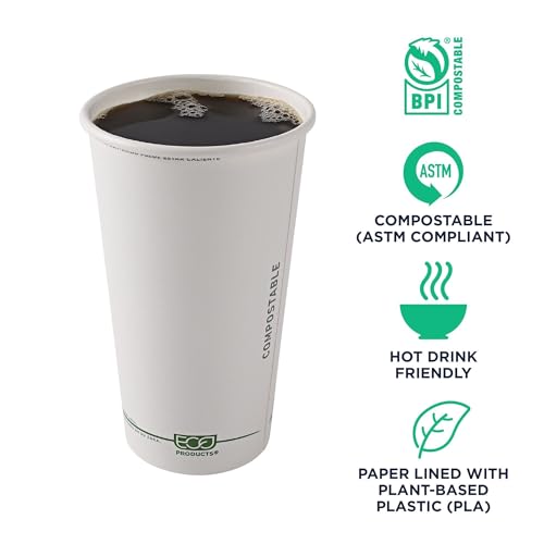 GreenStripe Disposable Paper Hot Cups (50 Count)