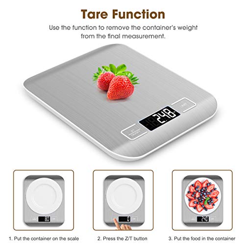 Food Scale 22lb Digital Kitchen Scale Weight Grams and Oz for Baking and Cooking