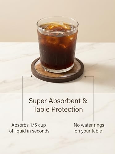 Absorbent Coasters for Drinks with Holder (7 Count)