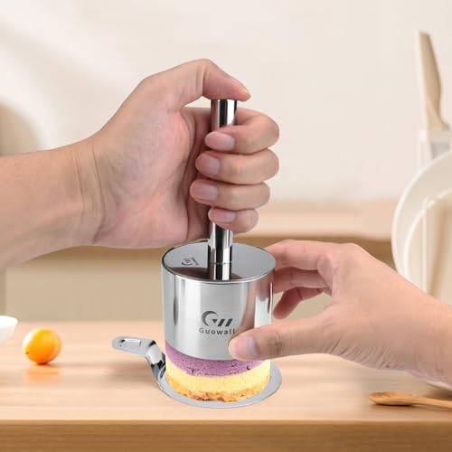 6 pcs Seamless Cake Ring Mold Set 3 inch Stainless Steel Round Cake Cutter Food Pastry Mousse Mold for Baking