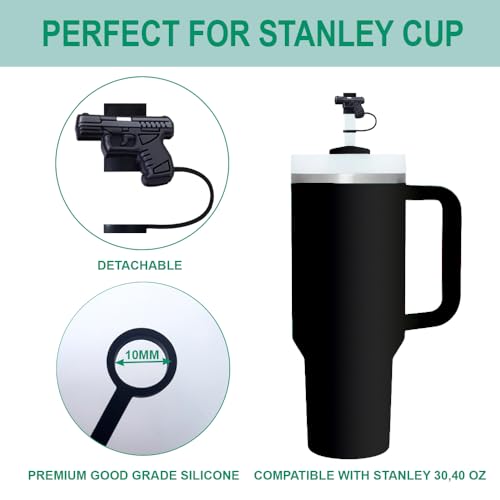 Gun Silicone Straw Covers for Stanley Cup (2 Count)
