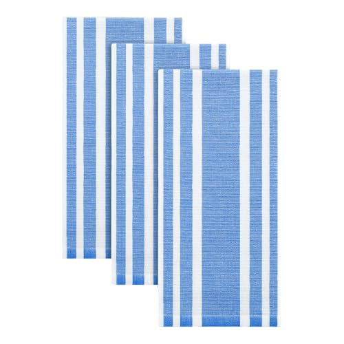 Premium Cotton Stripe Kitchen Towels 3 Pack (3 Count)
