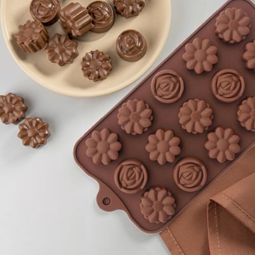 Silicone Chocolate Flower Molds (4 Count)