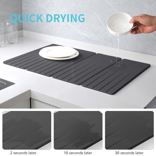 Extral Large Quick Dry Stone Drying Mat for Kitchen Counter