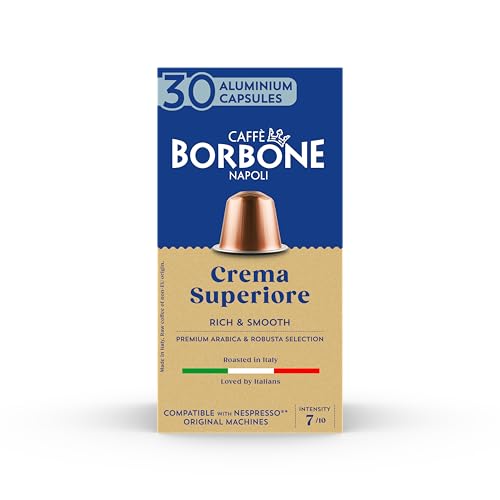 Crema Superiore Aluminum Capsules Compatible with Nespresso Original Machines (30 Count)