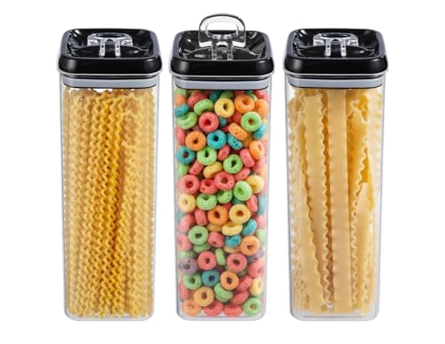 Flip Tite TALL Storage Container with Lid 4" Air Tight Easy Open Ring Top (3 Count)