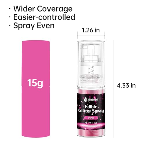 Pink Edible Glitter Spray