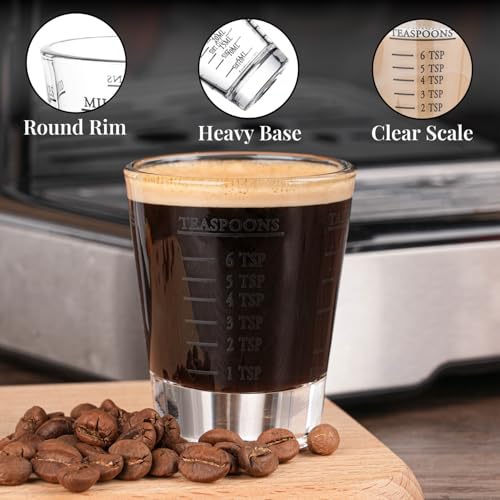 Shot Glasses Measuring cup Espresso Shot Glass Liquid Heavy Glass Wine Glass 26 (4 Count)