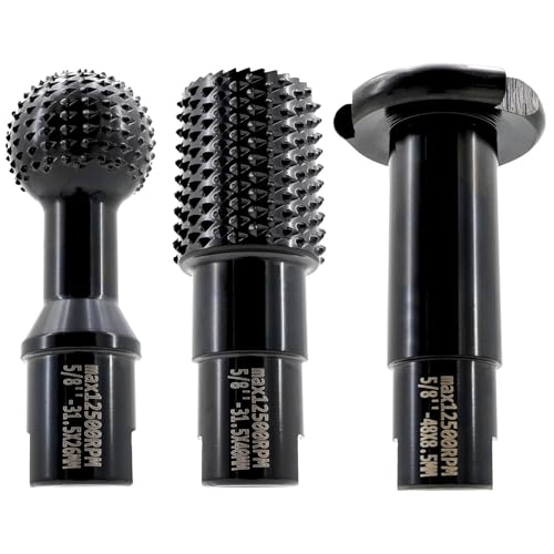 3pcs DIY Wood Carving and Deburring Tools Sphere Rotary Burrs with 5 (3 Count)
