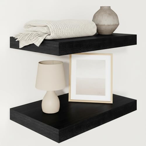 Deep Floating Shelves for Wall 16x12” Set of 2 (2 Count)