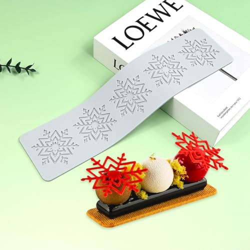 Silicone Mold 3D Hollow Out Lace Mold 3D Cake Christmas Snowflakes Silicone Mould Fondant Chocolate Stencil Border Bakeware Cake Decorating