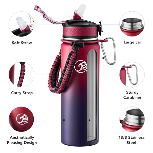 24oz Insulated Stainless Steel Travel Water Bottle