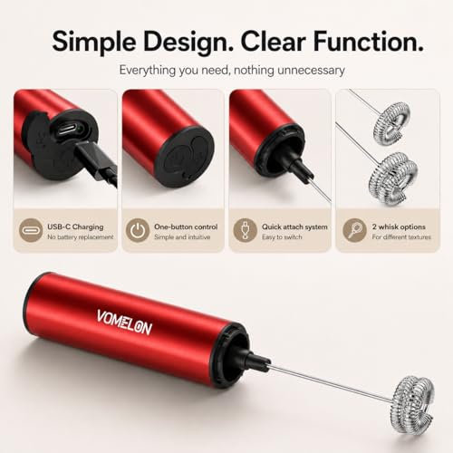 Milk Frother Rechargeable Battery Operated Frother for Coffee