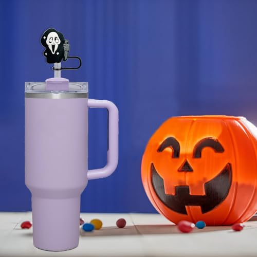 16PCS Halloween Straw Toppers for Stanley Cup (16 Count)