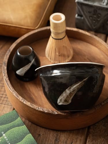 Matcha Set with Handmade Ceramic Bowl & Bamboo Whisk