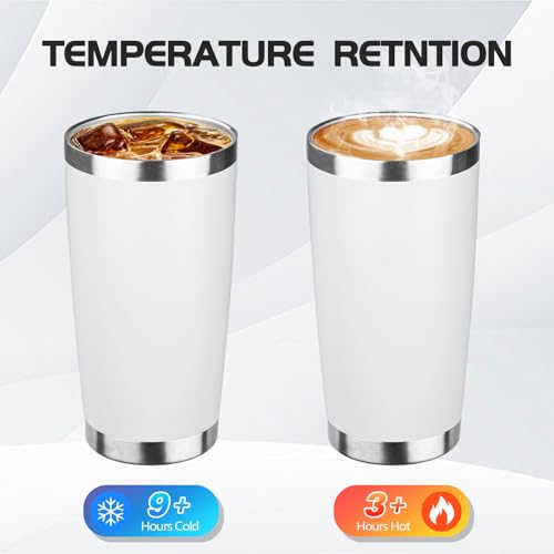 6 Pack 20oz Stainless Steel Travel Coffee Tumbler