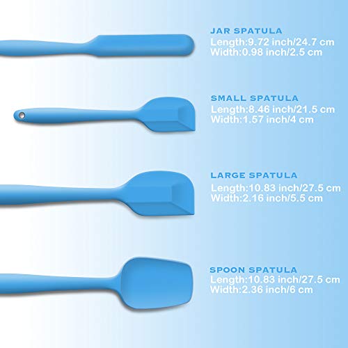 4 Piece Silicone Spatula Set with Stainless Steel Core (4 Count)